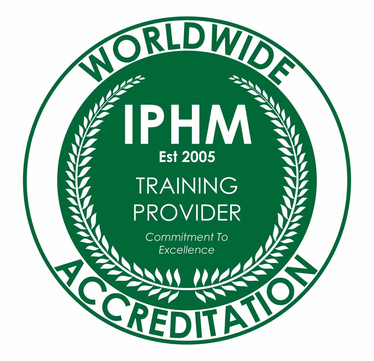 IPHM worldwide accreditation seal